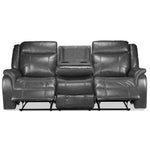 Scorpio Reclining Sofa with Drop Tray - Grey