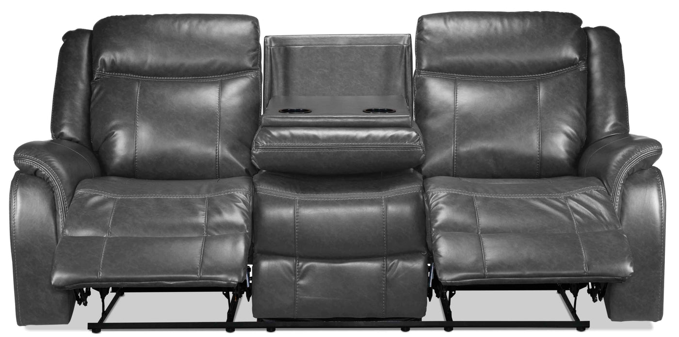 Scorpio Reclining Sofa with Drop Tray - Grey