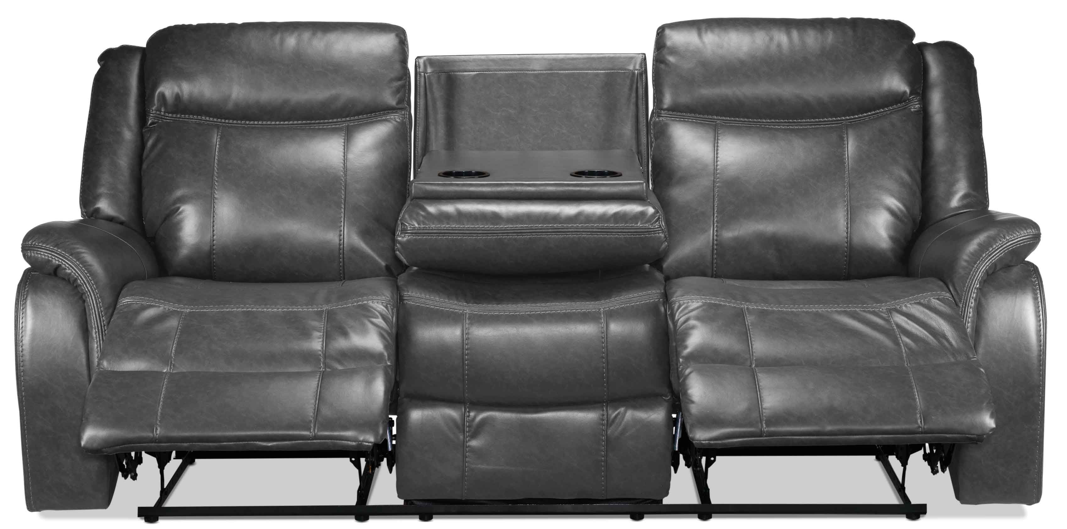 Scorpio Reclining Sofa and Reclining Loveseat - Grey