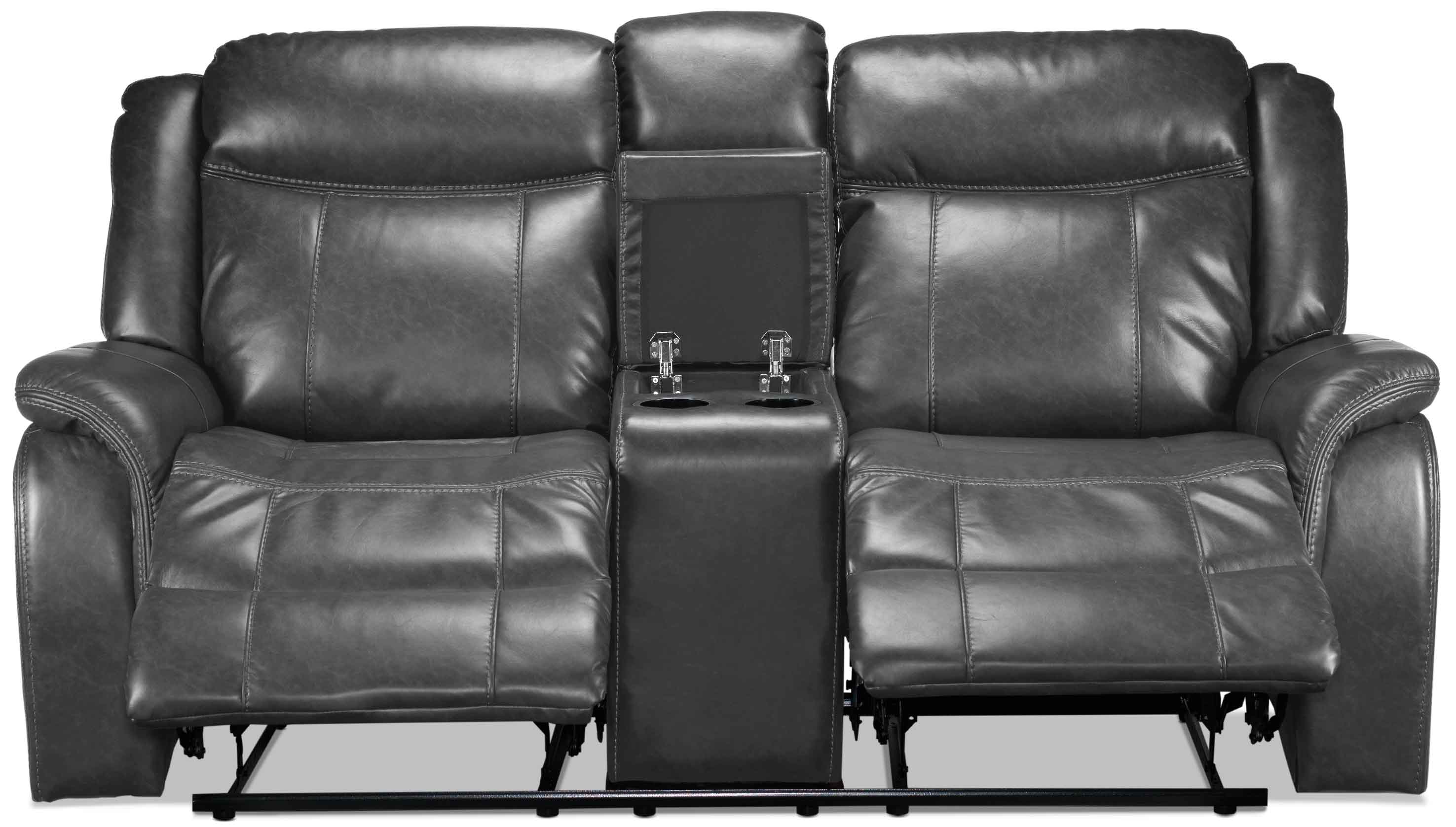Scorpio Reclining Sofa, Reclining Loveseat and Glider Recliner - Grey