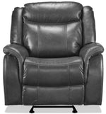 Scorpio Reclining Sofa and Glider - Grey