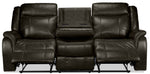 Scorpio Reclining Sofa with Drop Tray - Brown