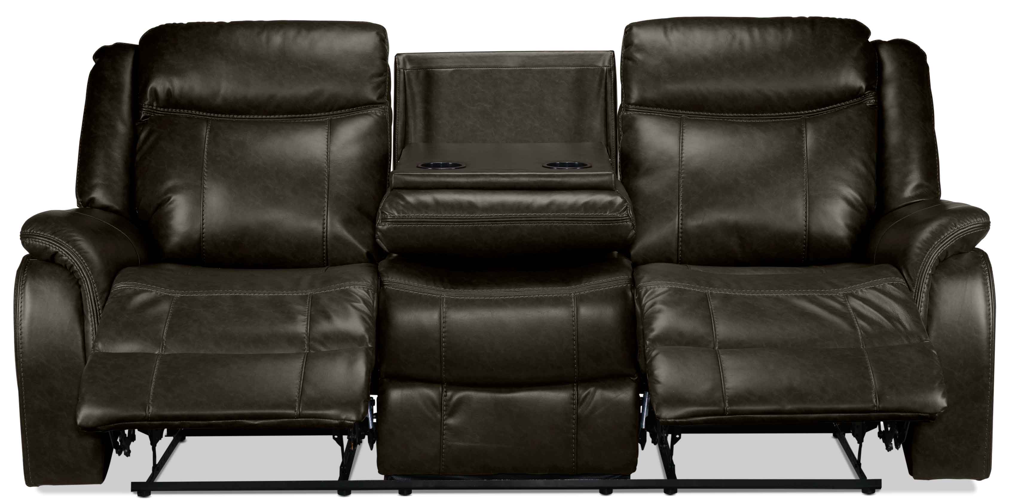 Scorpio Reclining Sofa with Drop Tray - Brown