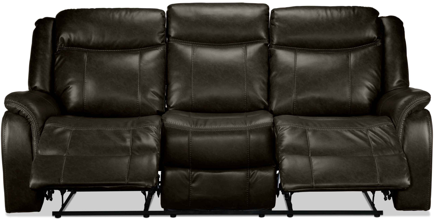 Scorpio Reclining Sofa with Drop Tray - Brown