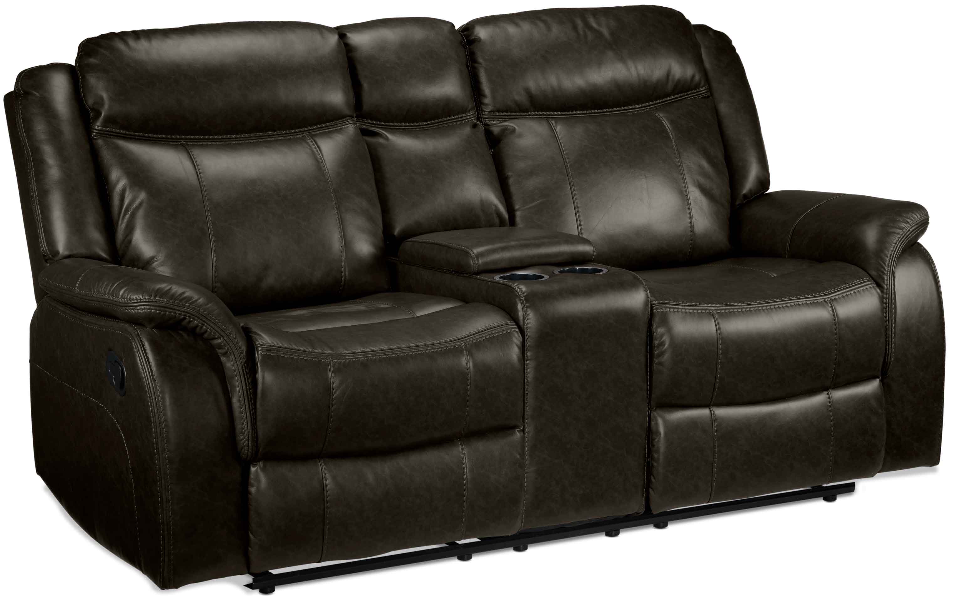 Scorpio Reclining Loveseat with Console - Brown