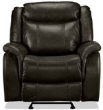 Scorpio Reclining Sofa and Glider - Brown