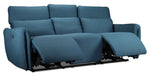 Larsen Power Reclining Sofa, Loveseat and Chair Set - Commodore Blue