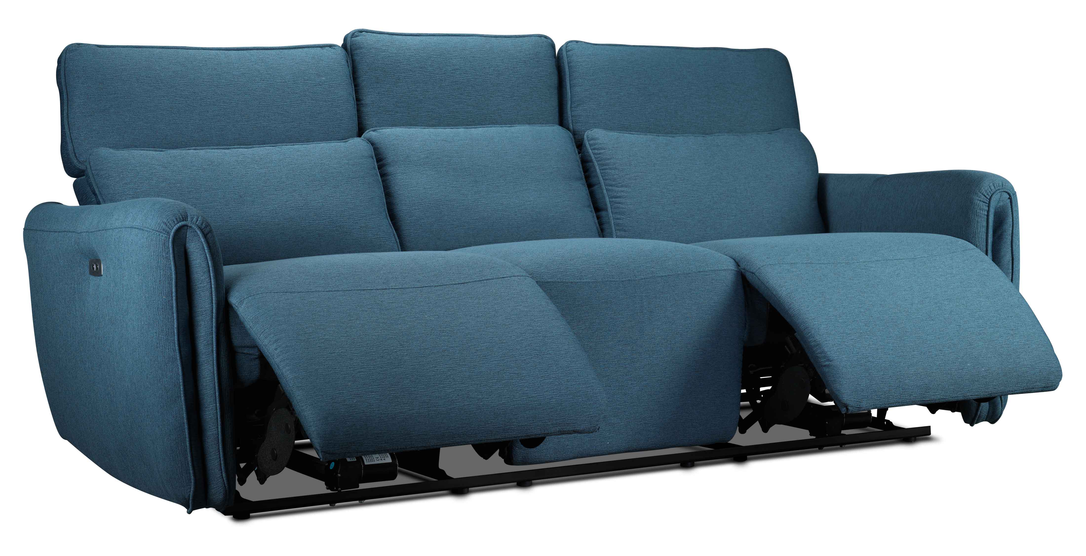 Larsen Power Reclining Sofa and Chair Set - Commodore Blue