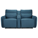 Larsen Power Reclining Sofa and Loveseat Set - Commodore Blue
