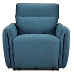 Larsen Power Reclining Sofa, Loveseat and Chair Set - Commodore Blue