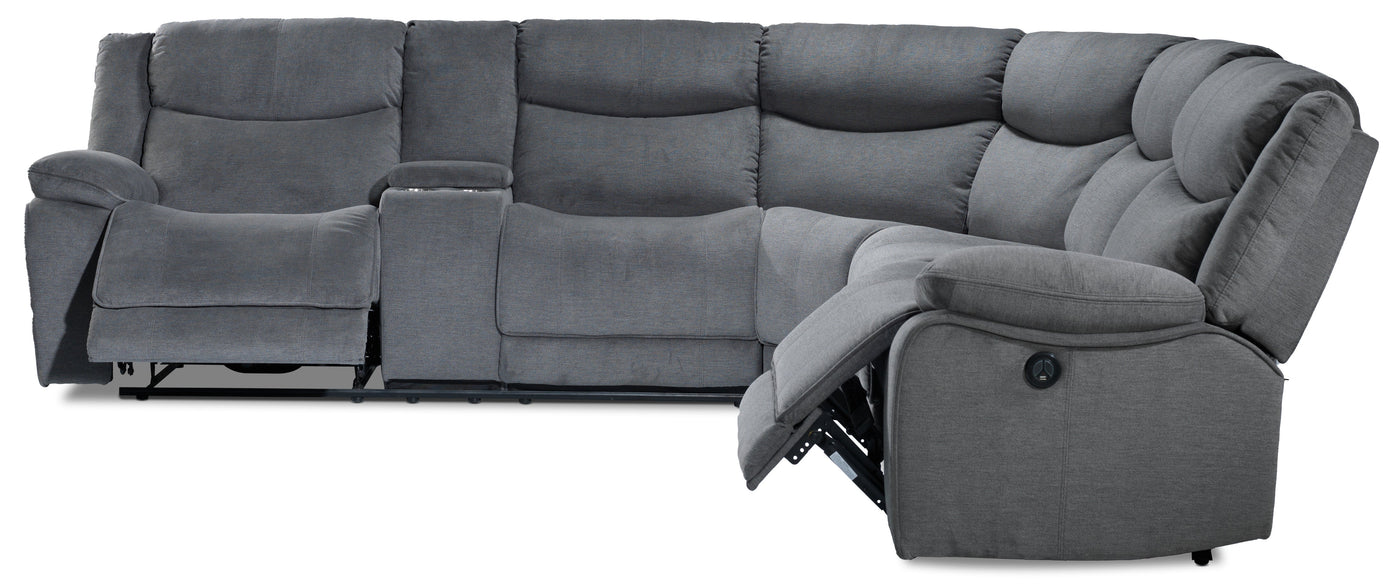 Saxon 3-Piece Power Reclining Sectional - Dynamite Charcoal