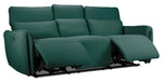 Larsen Power Reclining Sofa, Loveseat and Chair Set - Peacock