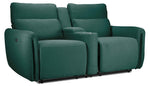 Larsen Power Reclining Sofa, Loveseat and Chair Set - Peacock