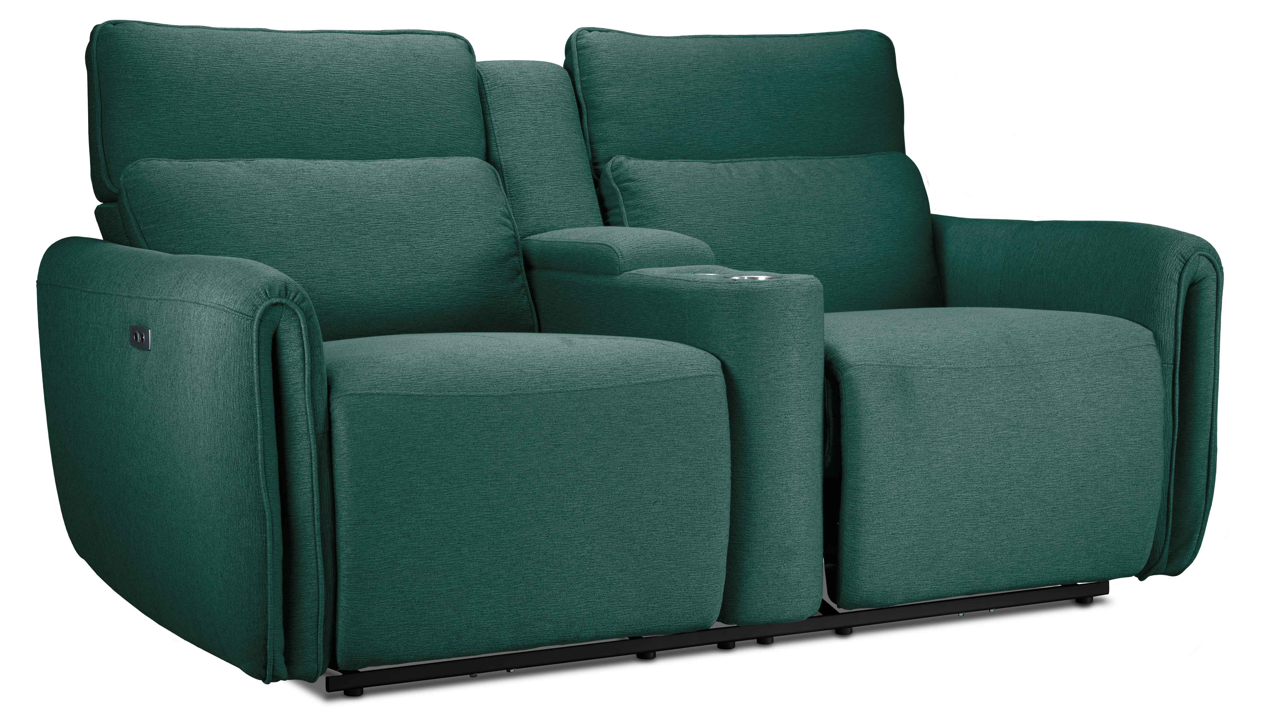 Larsen Power Reclining Sofa, Loveseat and Chair Set - Peacock