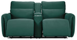 Larsen Power Reclining Sofa, Loveseat and Chair Set - Peacock