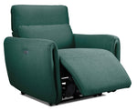 Larsen Power Reclining Sofa and Chair Set - Peacock