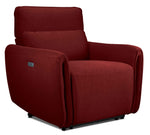 Larsen Power Reclining Sofa and Chair Set - Scarlet