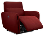 Larsen Power Reclining Sofa and Chair Set - Scarlet