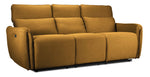 Larsen Power Reclining Sofa and Loveseat Set - Curry