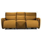 Larsen Power Reclining Sofa and Loveseat Set - Curry