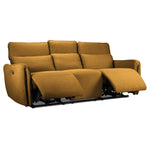 Larsen Power Reclining Sofa, Loveseat and Chair Set - Curry