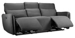 Larsen Power Reclining Sofa, Loveseat and Chair Set - Platinum Grey