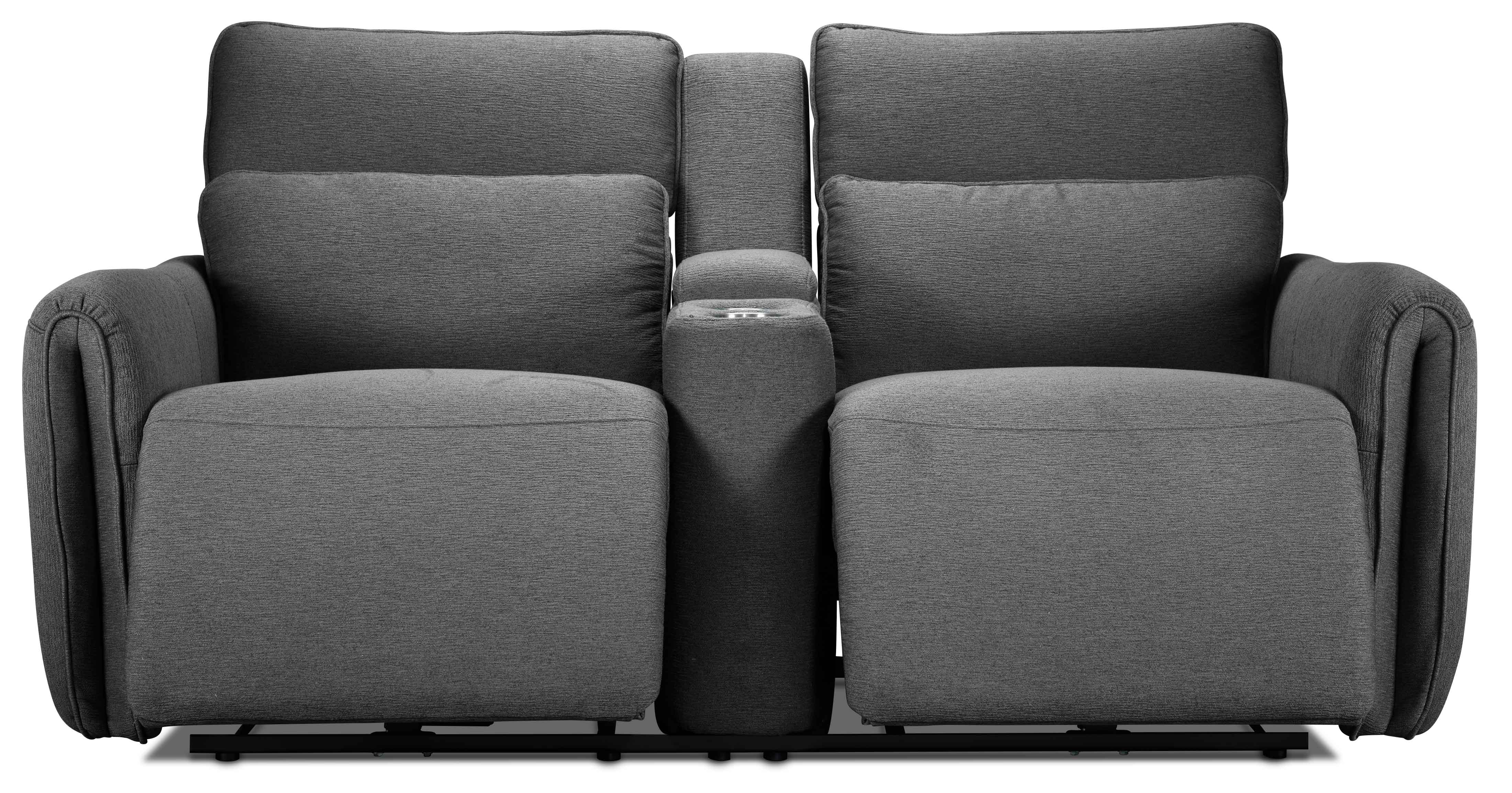 Larsen Power Reclining Sofa, Loveseat and Chair Set - Platinum Grey