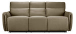 Larsen Power Reclining Sofa, Loveseat and Chair Set - Sand