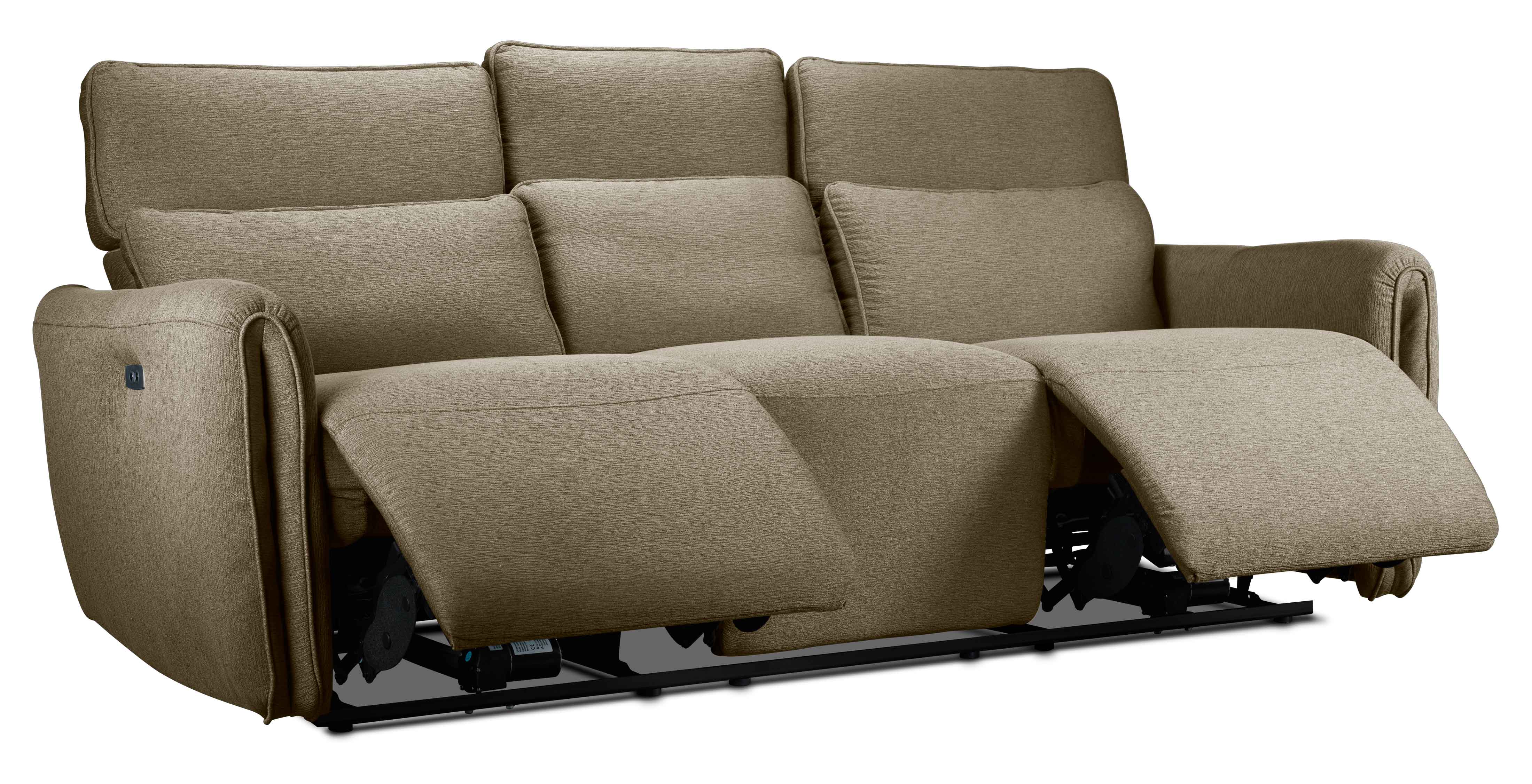 Larsen Power Reclining Sofa, Loveseat and Chair Set - Sand
