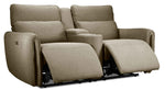 Larsen Power Reclining Sofa and Loveseat Set - Sand