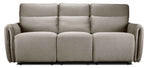 Larsen Power Reclining Sofa and Loveseat Set - Pearl