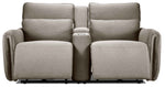 Larsen Power Reclining Sofa, Loveseat and Chair Set - Pearl