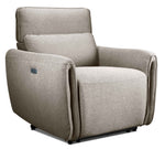 Larsen Power Reclining Sofa, Loveseat and Chair Set - Pearl
