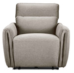 Larsen Power Reclining Sofa, Loveseat and Chair Set - Pearl