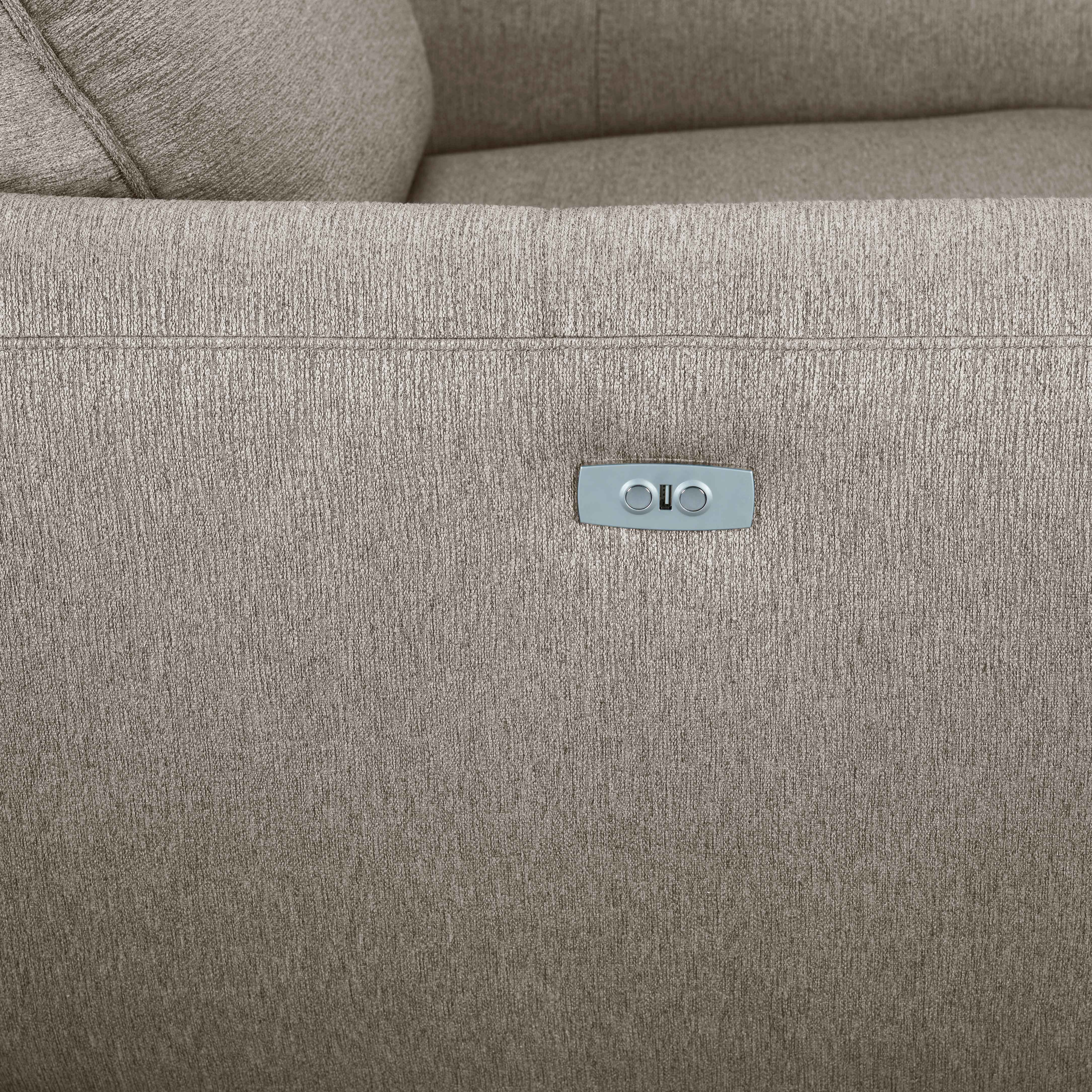 Larsen Power Reclining Sofa and Loveseat Set - Pearl