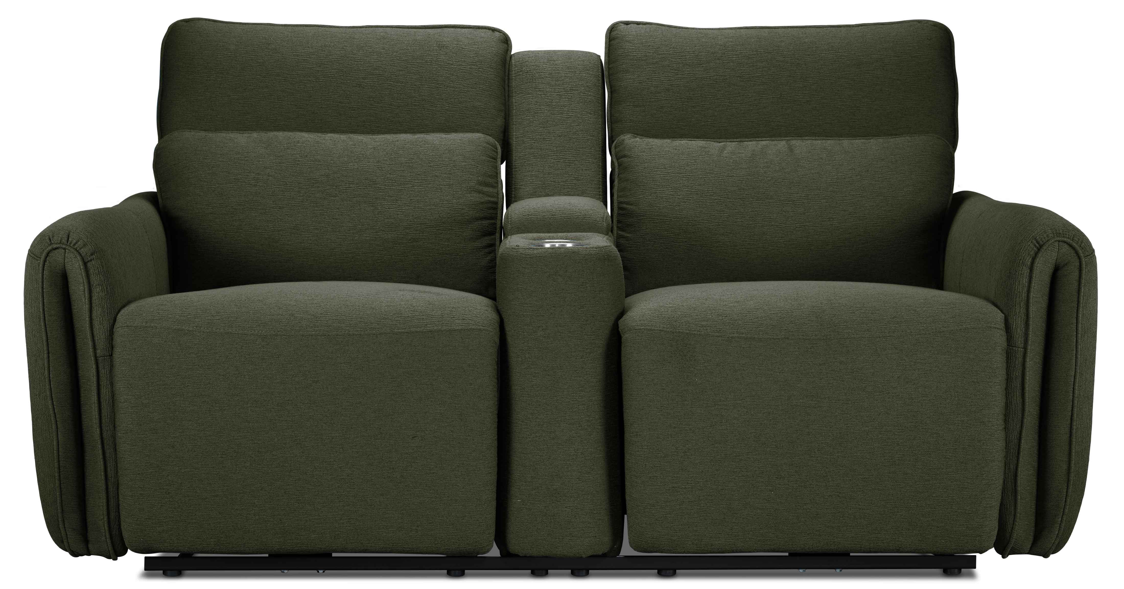 Larsen Power Reclining Sofa and Loveseat Set - Olive