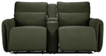 Larsen Power Reclining Sofa, Loveseat and Chair Set - Olive