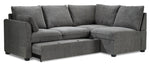 Portland 3-Piece Sectional with Left-Facing Pop-Up Bed - Grey