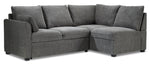 Portland 3-Piece Sectional with Left-Facing Pop-Up Bed - Grey