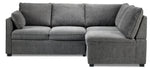 Portland 3-Piece Sectional with Left-Facing Pop-Up Bed - Grey