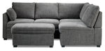 Portland 3-Piece Sectional with Left-Facing Pop-Up Bed - Grey