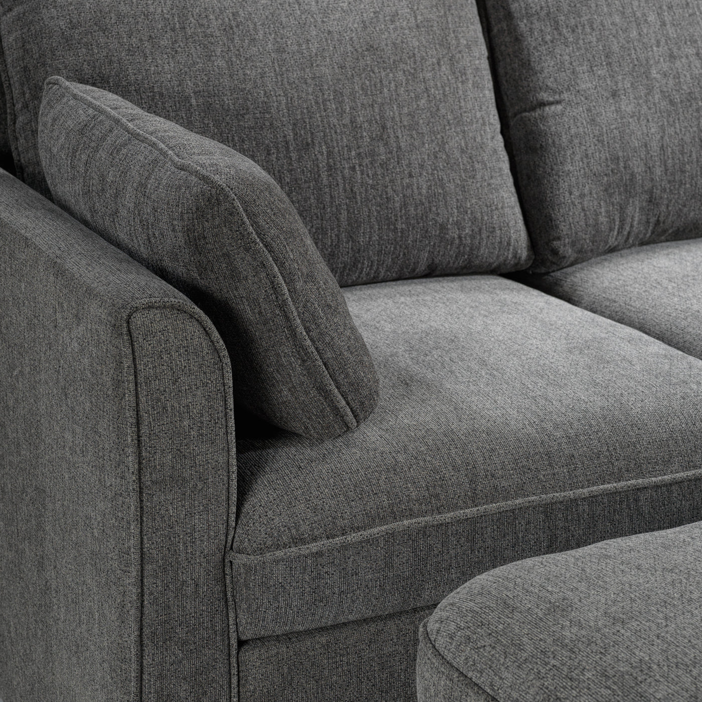 Portland 3-Piece Sectional with Left-Facing Pop-Up Bed - Grey