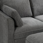Portland 3-Piece Sectional with Left-Facing Pop-Up Bed - Grey