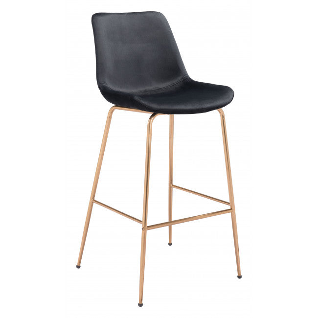 Billinton Bar Chair - Midnight Black/Gold