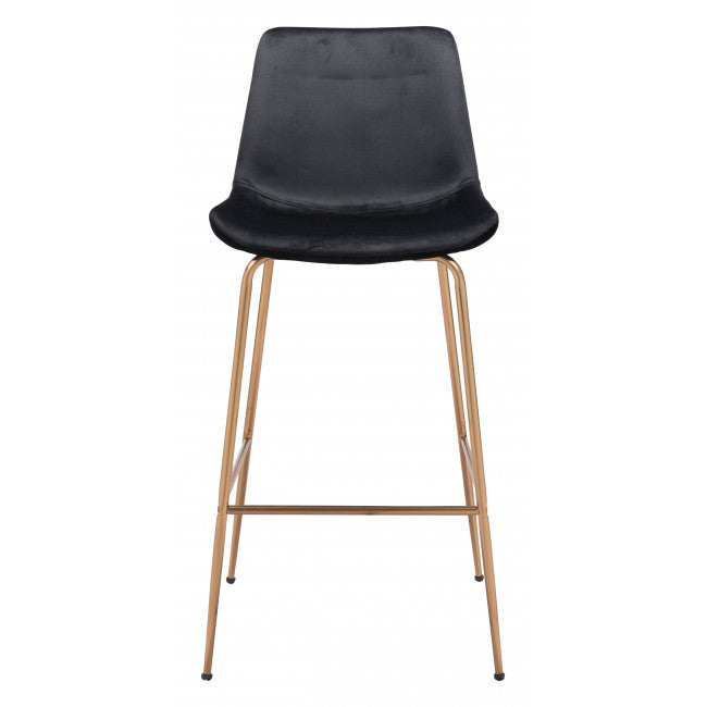 Billinton Bar Chair - Midnight Black/Gold