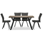 Chuck 5-Piece Dining Set - Woodgrain