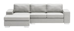 Algarve Linen Look Sectional with Reversible Chaise - Light Grey