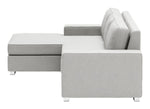 Algarve Linen Look Sectional with Reversible Chaise - Light Grey