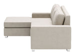 Algarve Linen Look Sectional with Reversible Chaise - Beige