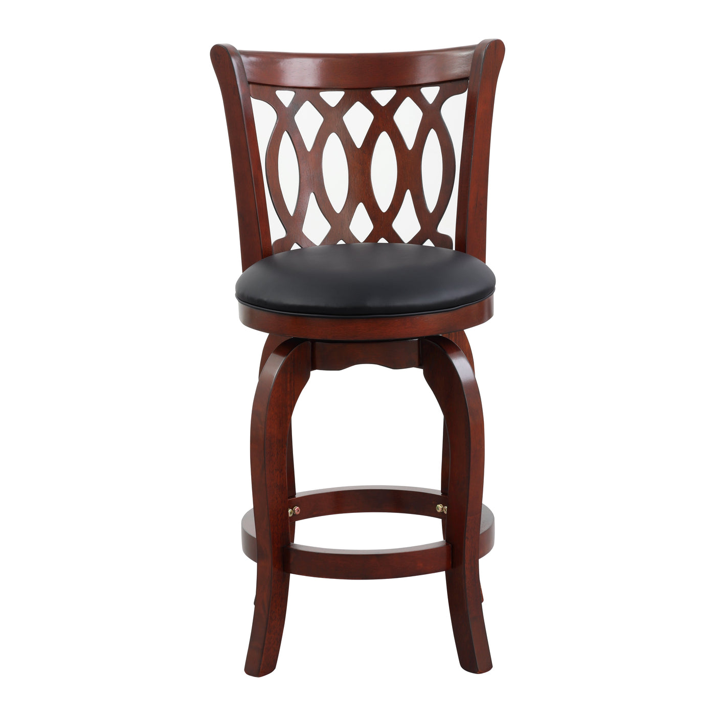 Cora Counter Height Stool - Black, Brown Cherry